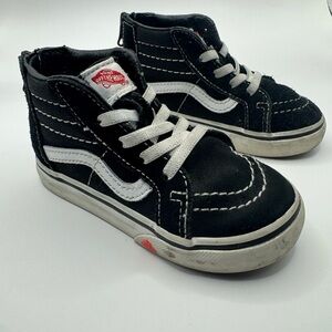 Vans Kids Black and White High-Top Sneakers